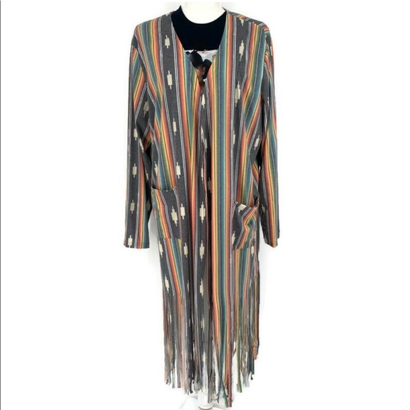 NWT Lucky and Blessed western cowgirl boho kimono duster - Picture 2 of 6